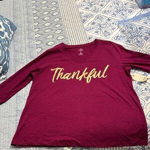 Thankful Burgundy Top